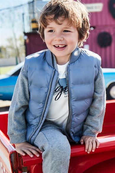 Mayoral Erkek Çocuk 4-9 Yaş Yaka Detaylı Şişme Yelek 4346 Gri