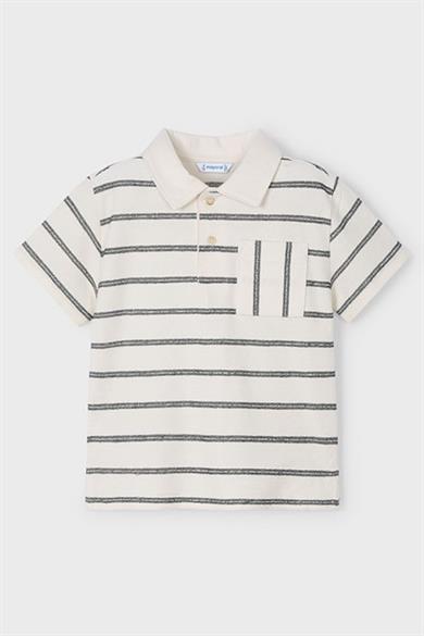 Mayoral Erkek Çocuk 6-9 Yaş %100 Pamuk Polo Yaka T-shrti 3107 Krem