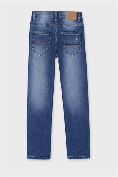 Mayoral Erkek Çocuk 8-16 Yaş Denim Yırtıklı Pantolon 6556 Mavi
