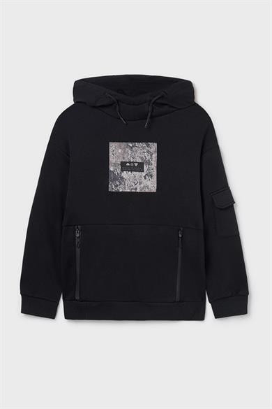 Mayoral Erkek Çocuk 8-16 Yaş Kapüşonlu Sweatshirt Siyah