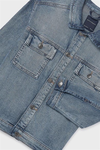 Mayoral Erkek Çocuk 8-16 Yaş Yumuşak Denim Ceket Kot Mavi