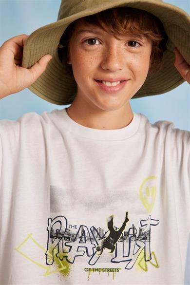 Mayoral Erkek Çocuk 8-18 Yaş Desenli İkili Şortlu Takım 6683 Beyaz-Yeşil