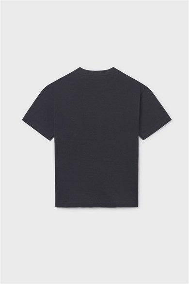 Mayoral Erkek Çocuk 8-18 Yaş Desenli Kısa Kol T-Shirt Siyah