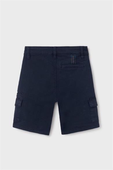 Mayoral Erkek Çocuk 8-18 Yaş Kargo Cepli Kanvas Şort 6289 Lacivert
