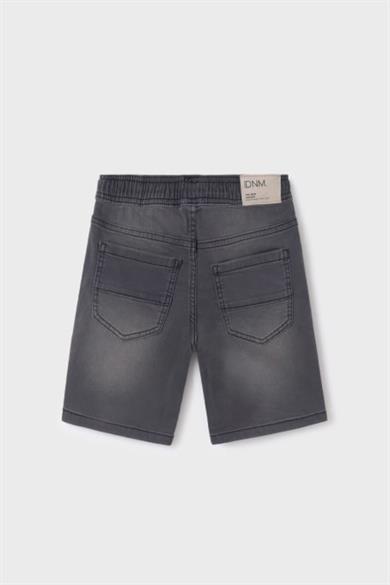 Mayoral Erkek Çocuk 8-18 Yaş Lastikli Bel Denim Şort 6282 Gri