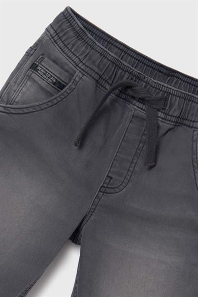 Mayoral Erkek Çocuk 8-18 Yaş Lastikli Bel Denim Şort 6282 Gri