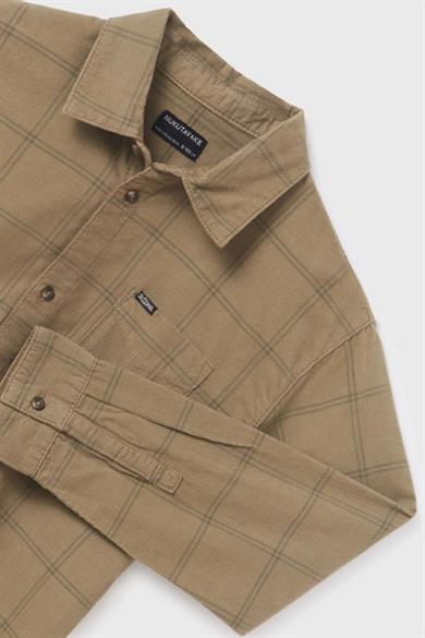 Mayoral Erkek Çocuk Fitilli Uzun Kollu Gömlek 7186 Haki