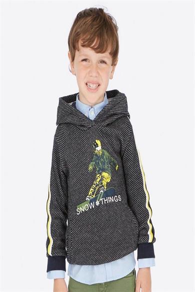 Mayoral Erkek Çocuk Kapüşonlu Sweatshirt 4428 Lacivert