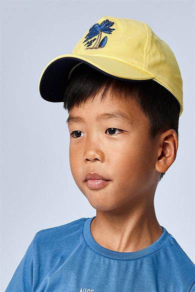 Mayoral Erkek Çocuk Palmiye Desenli Kasketli Şapka 10064 Sarı
