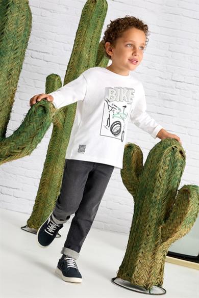 Mayoral Erkek Çocuk Slim-Fit Denim Pantolon 3567 Füme