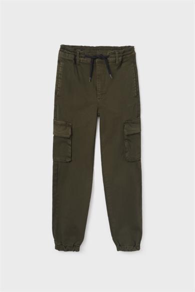 Mayoral Erkek Çocuk Yandan Cepli Lastikli Paça Denim Pantolon 7529 Haki