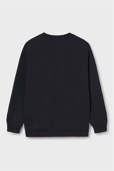 Mayoral Erkeke Çocuk 8-18 Yaş Kabartma Baskı Sweatshirt 6483 Siyah