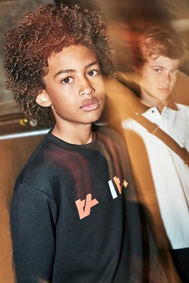 Mayoral Erkeke Çocuk 8-18 Yaş Kabartma Baskı Sweatshirt 6483 Siyah