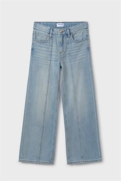 Mayoral Kız Çocuk 10-16 Yaş Bol Paça Yumuşak Denim 6538 Kot Mavi