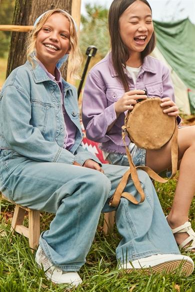 Mayoral Kız Çocuk 10-16 Yaş Bol Paça Yumuşak Denim 6538 Kot Mavi