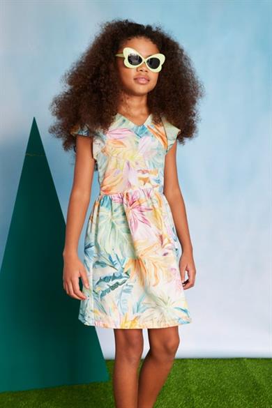 Mayoral Kız Çocuk 10-16 Yaş Çiçek Desenli Elbise 6991 Pembe