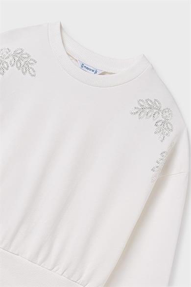 Mayoral Kız Çocuk 10-16 Yaş Mevsimlik Sweatshirt 6401 Krem
