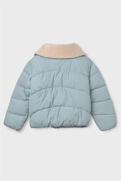 Mayoral Kız Çocuk 10-16 Yaş Peluş Yaka Detaylı Dolgulu Mont Mavi