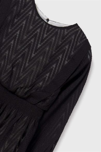 Mayoral Kız Çocuk 10-18 Yaş Astarlı Beli Lastikli Tül Elbise 7977 Siyah