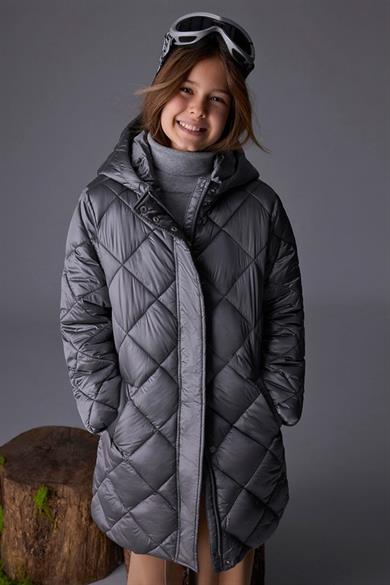 Mayoral Kız Çocuk 10-18 Yaş Dolgulu Uzun Mont Gri