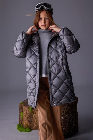 Mayoral Kız Çocuk 10-18 Yaş Dolgulu Uzun Mont Gri