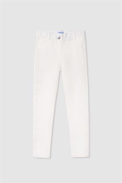 Mayoral Kız Çocuk 10-18 Yaş Skinny Fit Pantolon 6511 Ekru