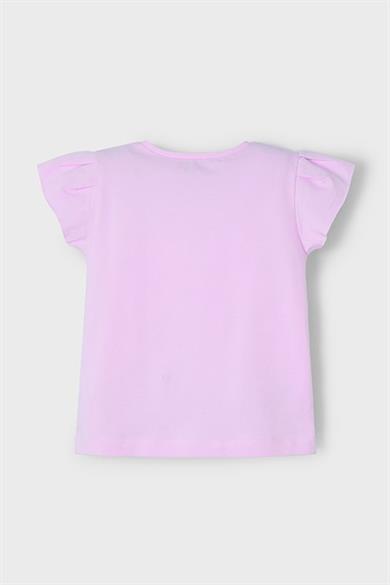 Mayoral Kız Çocuk 2-10 Yaş Desenli Kısakol T-shirt 3015 Pembe