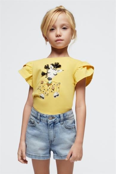 Mayoral Kız Çocuk 2-9 Yaş Basic Denim Şort 0236 Kot Mavi