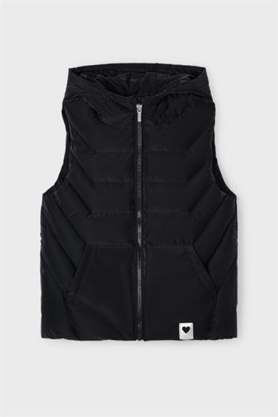 Mayoral Kız Çocuk 2-9 Yaş Dolgulu Kapüşonlu Şişme Yelek Siyah