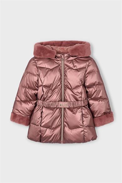 Mayoral Kız Çocuk 2-9 Yaş İçi Polarlı Parlak Mont Gülkurusu