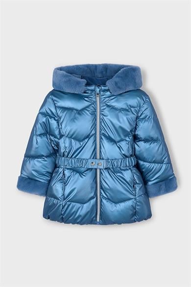 Mayoral Kız Çocuk 2-9 Yaş İçi Polarlı Parlak Mont Mavi