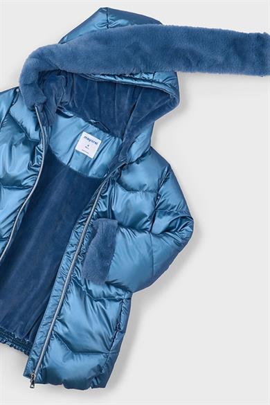Mayoral Kız Çocuk 2-9 Yaş İçi Polarlı Parlak Mont Mavi