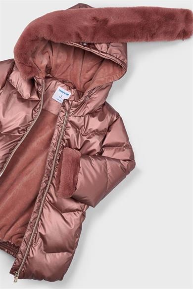 Mayoral Kız Çocuk 2-9 Yaş İçi Polarlı Parlak Mont Gülkurusu