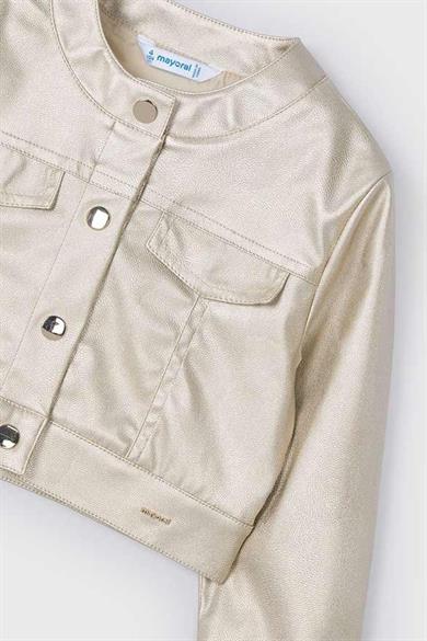 Mayoral Kız Çocuk 2-9 Yaş Yumuşak Deri Ceket 3404 Dore