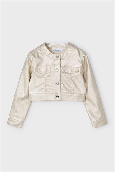 Mayoral Kız Çocuk 2-9 Yaş Yumuşak Deri Ceket 3404 Dore