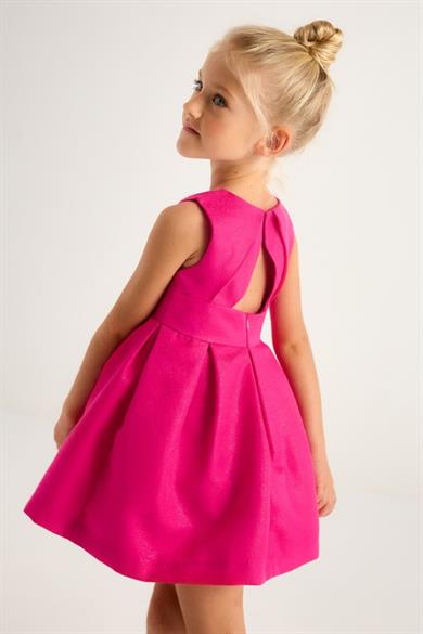 Mayoral Kız Çocuk 3-10 Yaş Çiçek İşleme Detaylı Elbise 3919 Fuşya