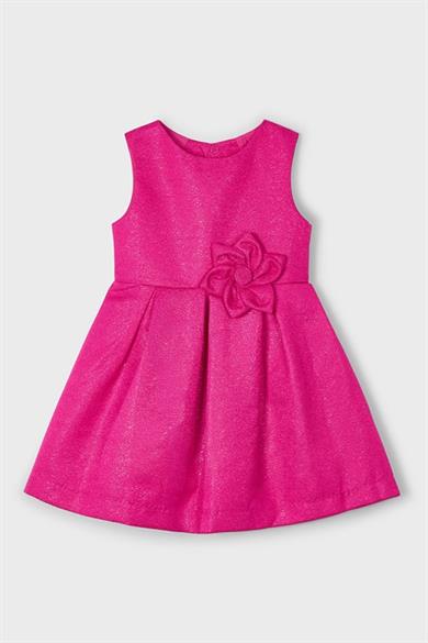 Mayoral Kız Çocuk 3-10 Yaş Çiçek İşleme Detaylı Elbise 3919 Fuşya