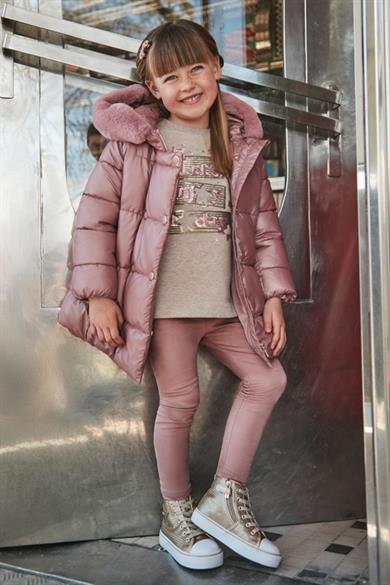 Mayoral Kız Çocuk 3-7 Yaş Sweatshirt-Tayt Takım 4709 Vizon