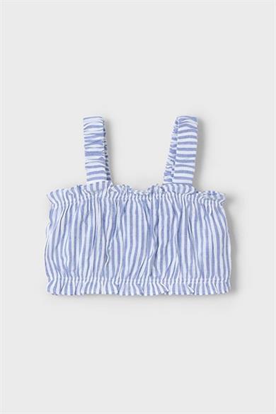 Mayoral Kız Çocuk 3-8 Yaş Gömlek-Crop İkili Takım 3185 Mavi