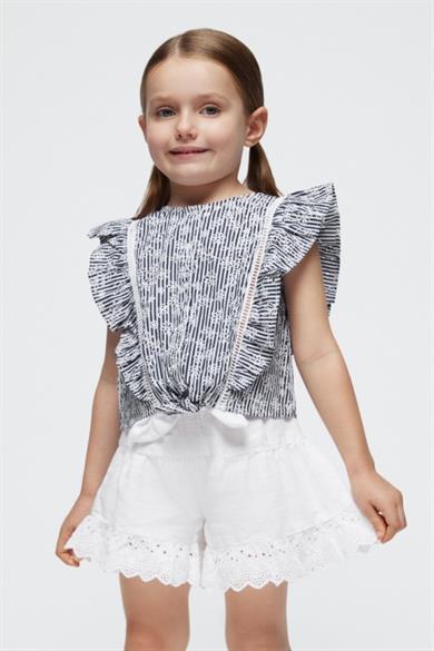 Mayoral Kız Çocuk 3-9 Yaş Desenli Crop 3179 Lacivert