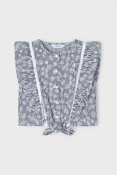 Mayoral Kız Çocuk 3-9 Yaş Desenli Crop 3179 Lacivert
