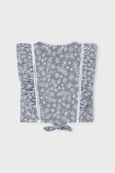 Mayoral Kız Çocuk 3-9 Yaş Desenli Crop 3179 Lacivert