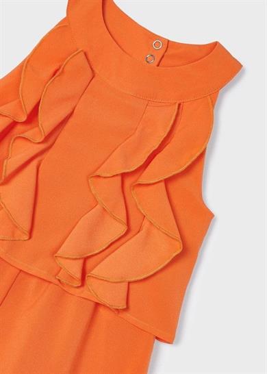 Mayoral Kız Çocuk 3-9 Yaş Halter Yaka Tulum 3856 Turuncu