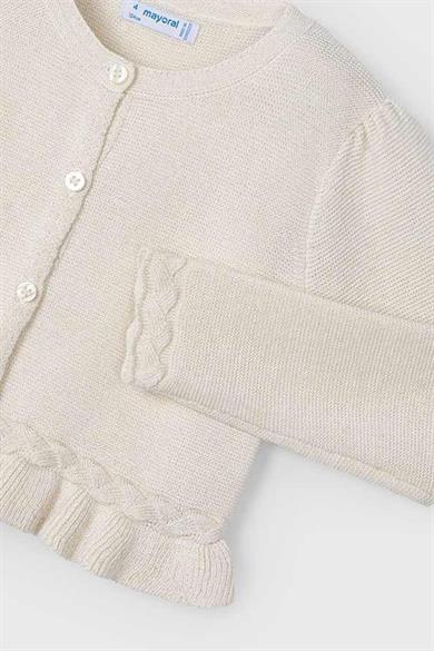 Mayoral Kız Çocuk 3-9 Yaş İnce Triko Hırka 3374 Bej