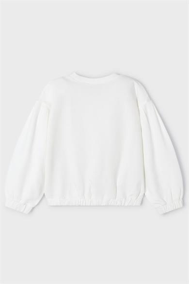 Mayoral Kız Çocuk 3-9 Yaş Nakışlı Sweatshirt 3468 Ekru