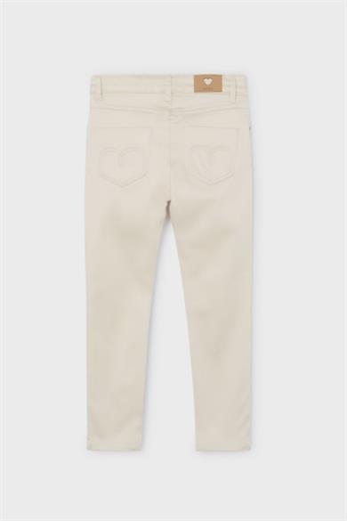 Mayoral Kız Çocuk 3-9 Yaş Pamuk Saten Skinny Fit Pantolon 3533 Bej