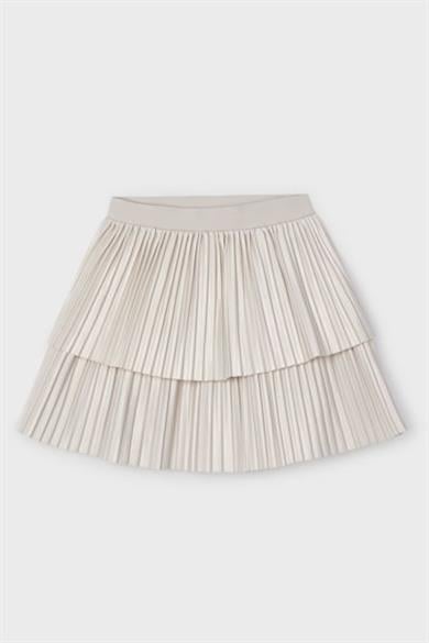 Mayoral Kız Çocuk 3-9 Yaş Pamuklu Pileli Etek 4904 Bej