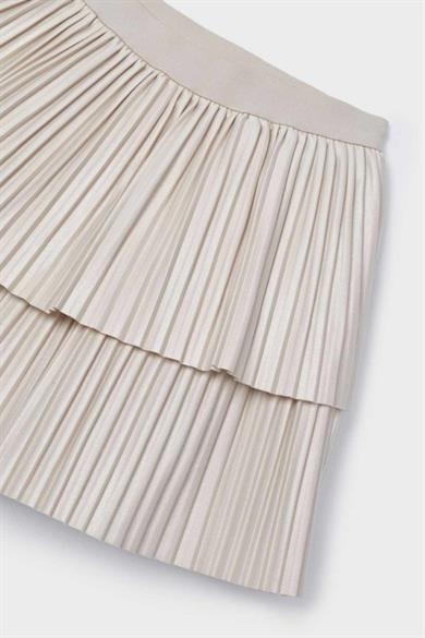 Mayoral Kız Çocuk 3-9 Yaş Pamuklu Pileli Etek 4904 Bej