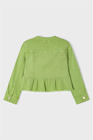 Mayoral Kız Çocuk 3-9 Yaş Renkli Denim Ceket 3473 Yeşil