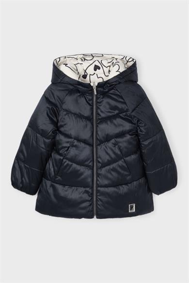 Mayoral Kız Çocuk 4-8 Yaş Çift Taraflı Mont Siyah